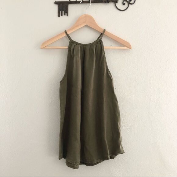 Army Green XXS Lyocell tank top - Picture 1 of 6